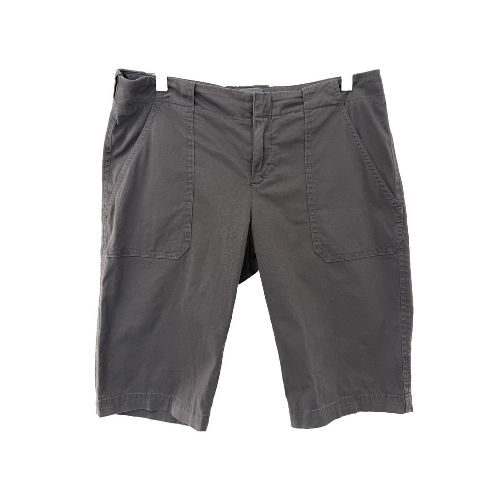 Vince Women's Dark Gray Bermuda Walking Shorts Cotton Blend Size 8 USA Made - Picture 1 of 7